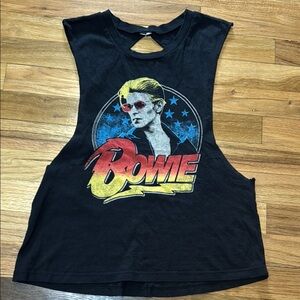 Vintage Black Bowie Graphic Women's Tank Top
